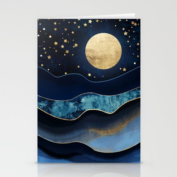 Golden Moon Stationery Cards