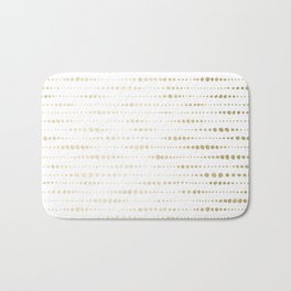 Modern Gold Polka Dot Stripes Bath Mat | Digital, Pattern, Yellow, Graphicdesign, Copper, Drawing, Color, Stripe, Abstract, Nature 
