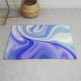 Blue and Purple Marble Rug