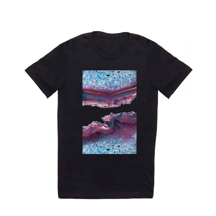 Double Light Blue and Pink Agate T Shirt