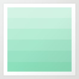 Soft Seafoam Green Hues - Color Therapy Art Print