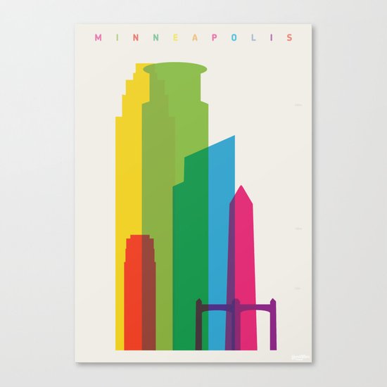 Shapes of Minneapolis Canvas Print