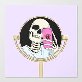 Skeleton Selfie Canvas Print