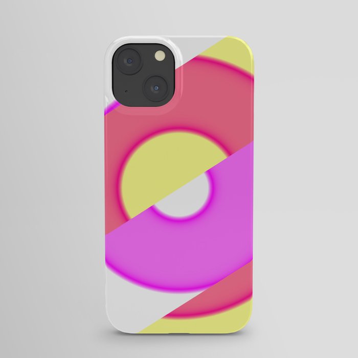 Abstract Yellow and Pink Circle iPhone Case