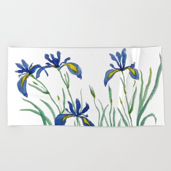 iris Beach Towel