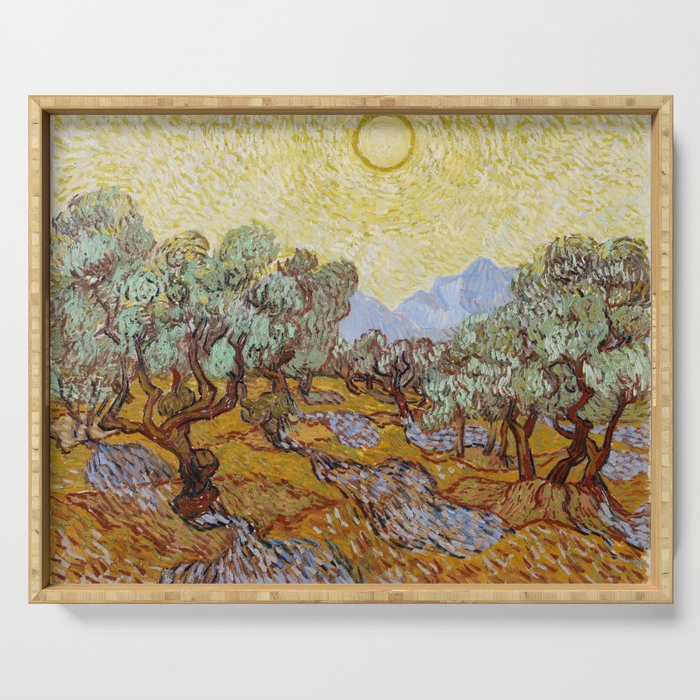Vincent Van Gogh Olive Trees Serving Tray