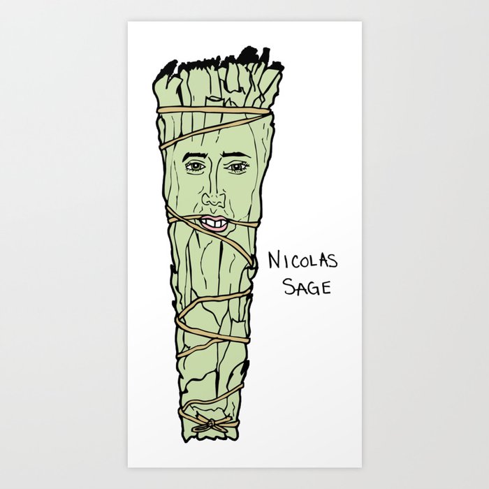 Nicolas Cage Nicolas Sage smudge Art Print