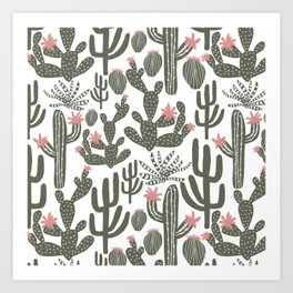 Cactus Vibes Art Print