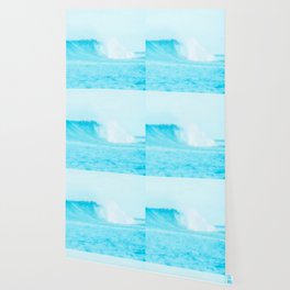 Blue Waves Minimal Wallpaper