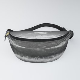 Twin Lakes - Mount Elbert at Twin Lakes Colorado in Black and White Fanny Pack