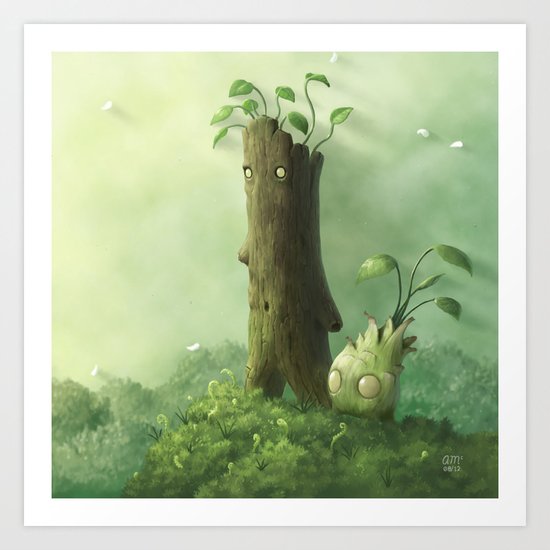 Plant Folk Art Print