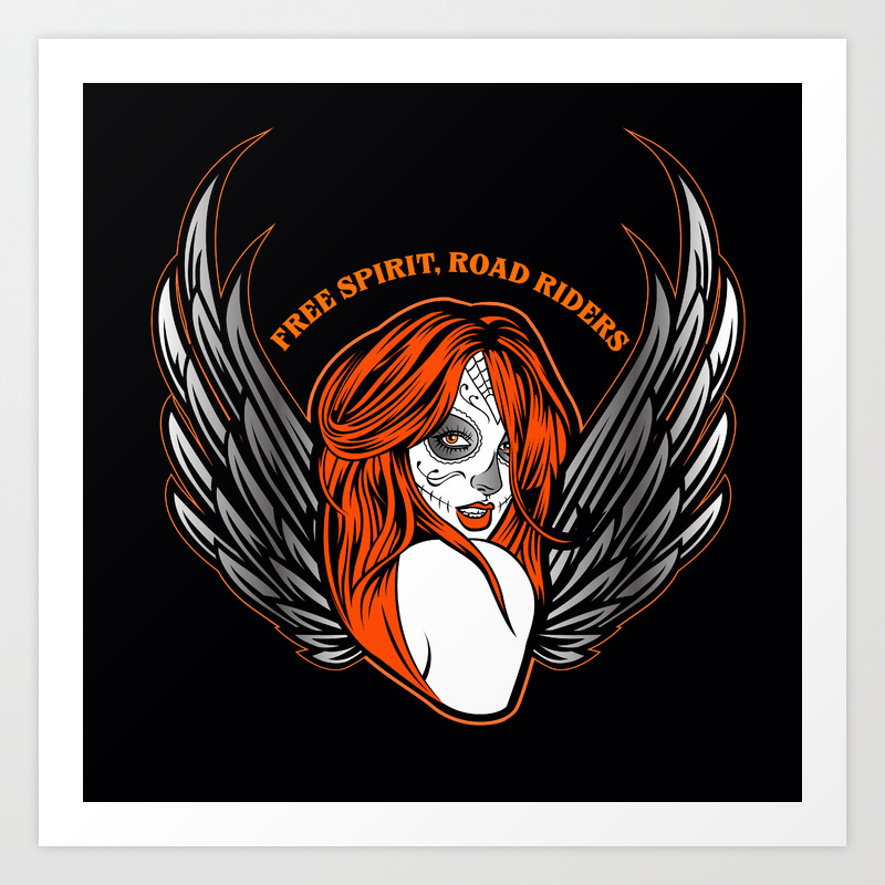 Day Of Dead Sexy Girl Dark Angel Art Print By Marios Society6