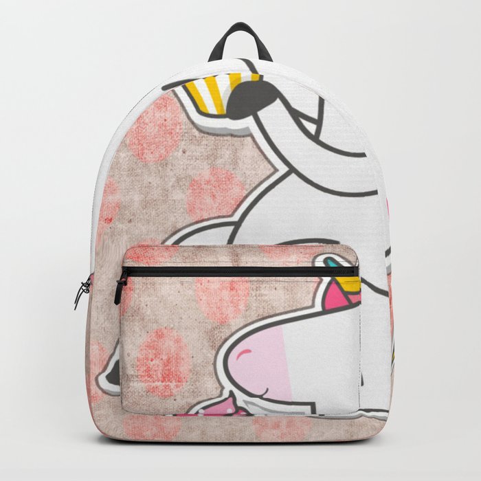 Adorable Unicorn Cartoon Colorful Cupcake For Kids Backpack