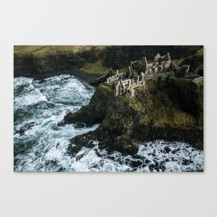 Castle Ruin by the Irish Sea Canvas Print