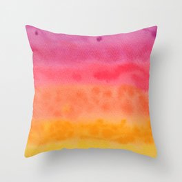 Sunset watercolor wash Throw Pillow