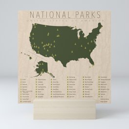 US National Parks Mini Art Print