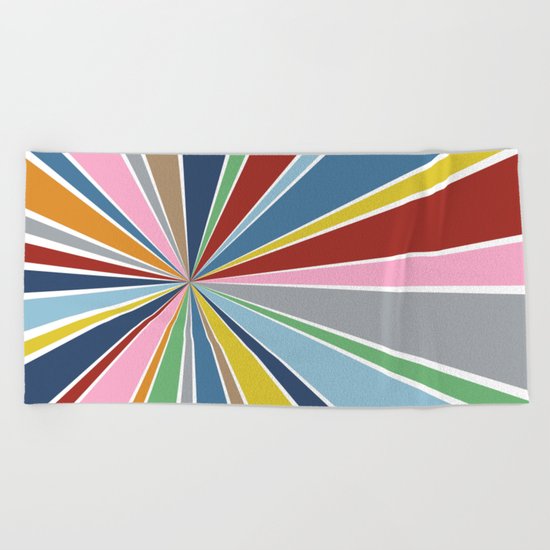 Star Burst Color Beach Towel