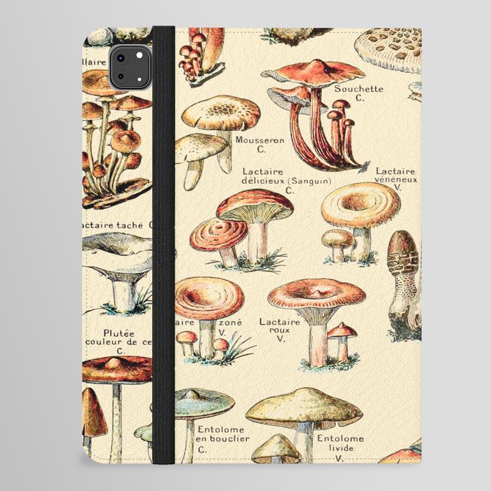 Plant Art, Farmhouse Decor, Autumn Painting, Cottagecore Decor, Aesthetic Paintings - Mushroom iPad Folio Case