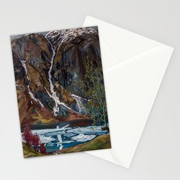 Spring and Ice Thaw under Barren Mountain by Nikolai Astrup Stationery Card