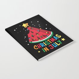 Funny Watermelon Christmas In July Notebook