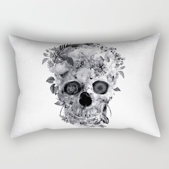 Skull BW Rectangular Pillow