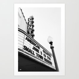 Small Town Theater Art Print