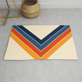 Colorful V Shape Retro Stripes Chilseongsin Rug