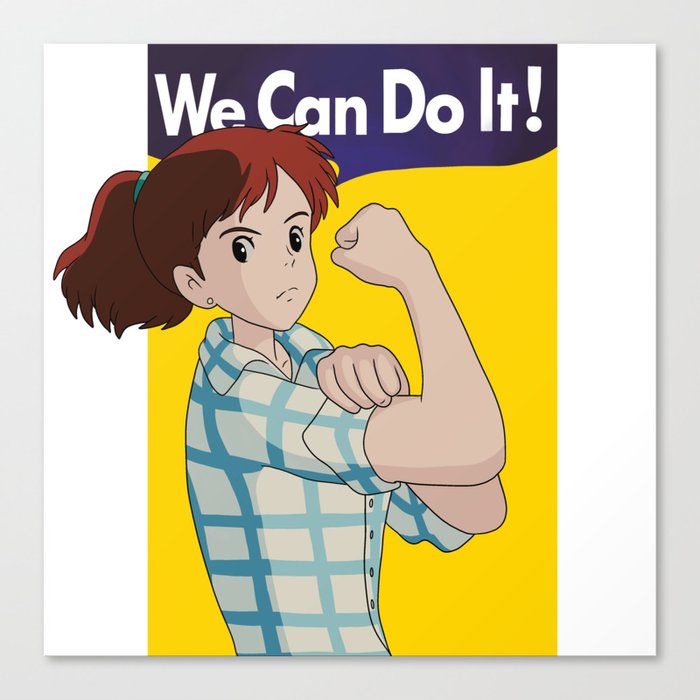 We Can Do It! (PORCO ROSSO) Canvas Print