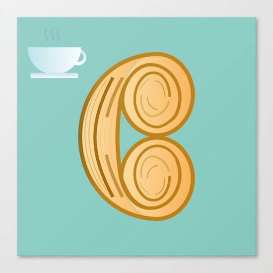 C for cool breakfast Canvas Print