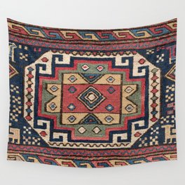 Cowboy Sumakh // 19th Century Colorful Red White Blue Western Lone Star Dallas Ornate Accent Pattern Wall Tapestry