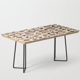 Neutrals Abstract Batik Brown Tan Beige Coffee Table