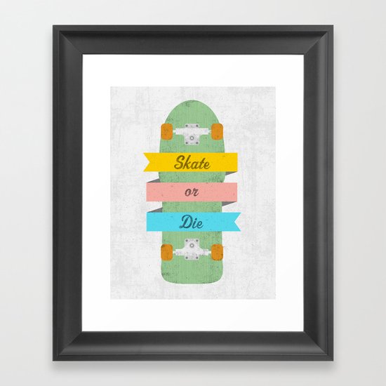 Skate or Die. Framed Art Print