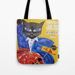 1994 Montreal Jazz Festival Cool Cat Poster No. 3 Gig Advertisement Tote Bag