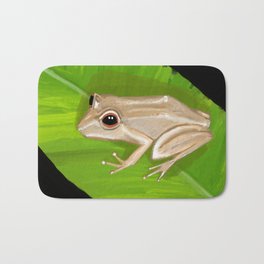 El Coqui Bath Mat | Caribbean, Digital, Frog, Tropical, Boriken, Coqui, Borinquen, Nature, Painting, Island 