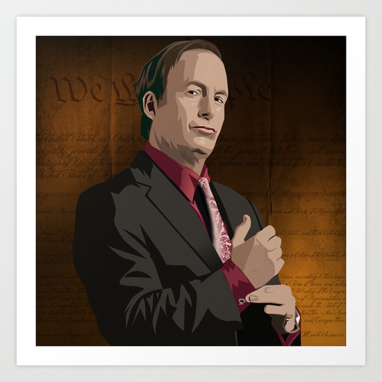 Breaking Bad Illustrated - Saul Goodman Art Print