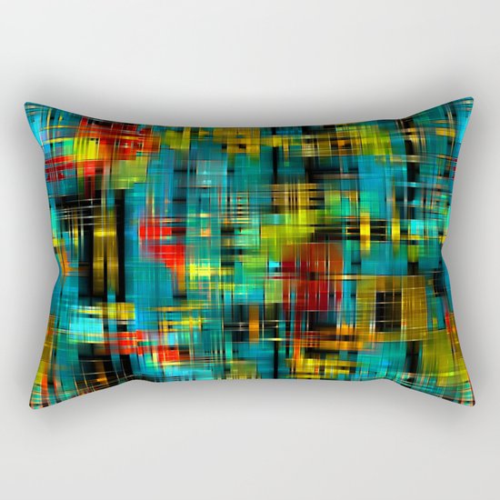 Art splash brush strokes paint abstract seamless pattern print background Rectangular Pillow