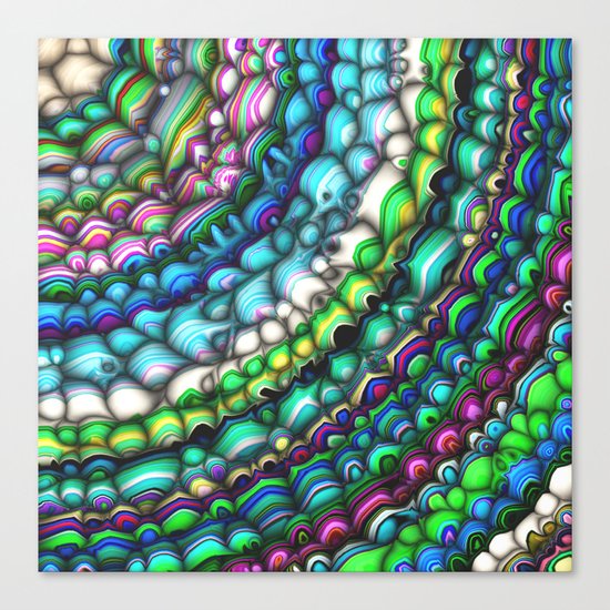 Curved Spectral Shapes Canvas Print