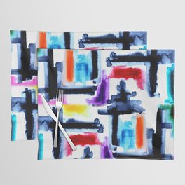 Abstract color block wash Placemat