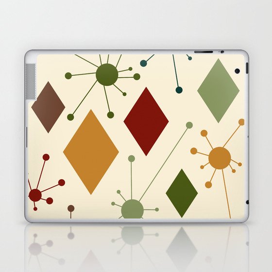 Diamonds retro mid century shapes 3 Laptop & iPad Skin