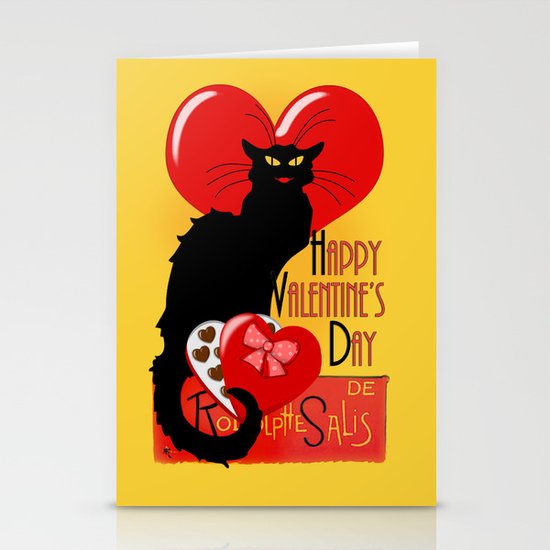 Le Chat Noir Valentine Stationery Cards