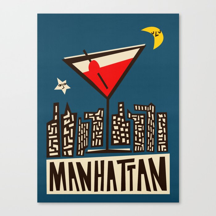Manhattan Cocktail Print Canvas Print