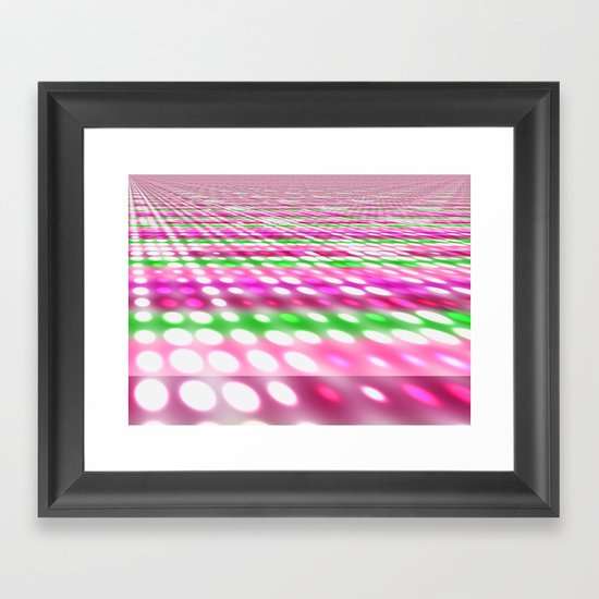 Purple and Dots Framed Art Print