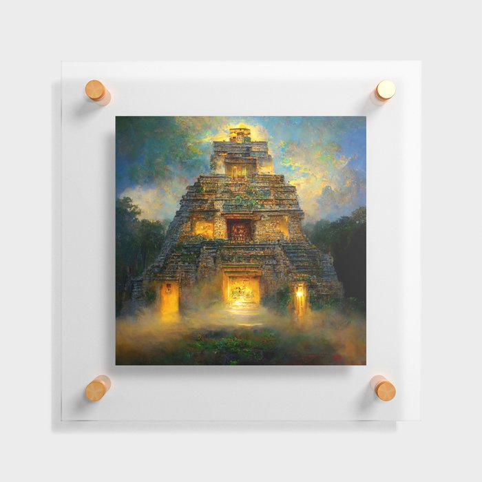 Ancient Mayan Temple Floating Acrylic Print