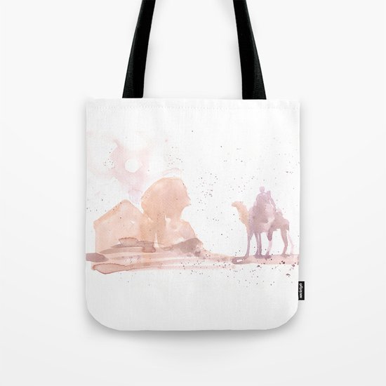 Watercolor landscape illustration_Egypt Tote Bag
