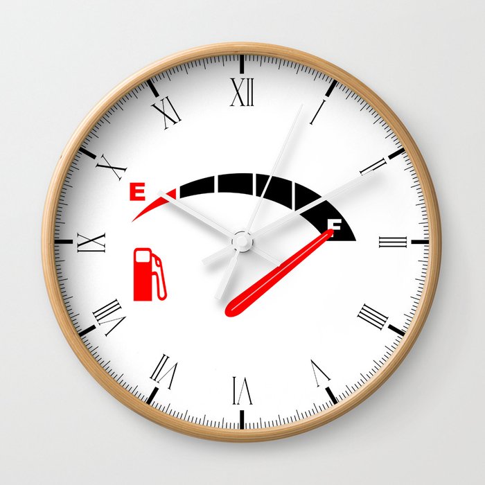 A Full Fuel Tank Wall Clock