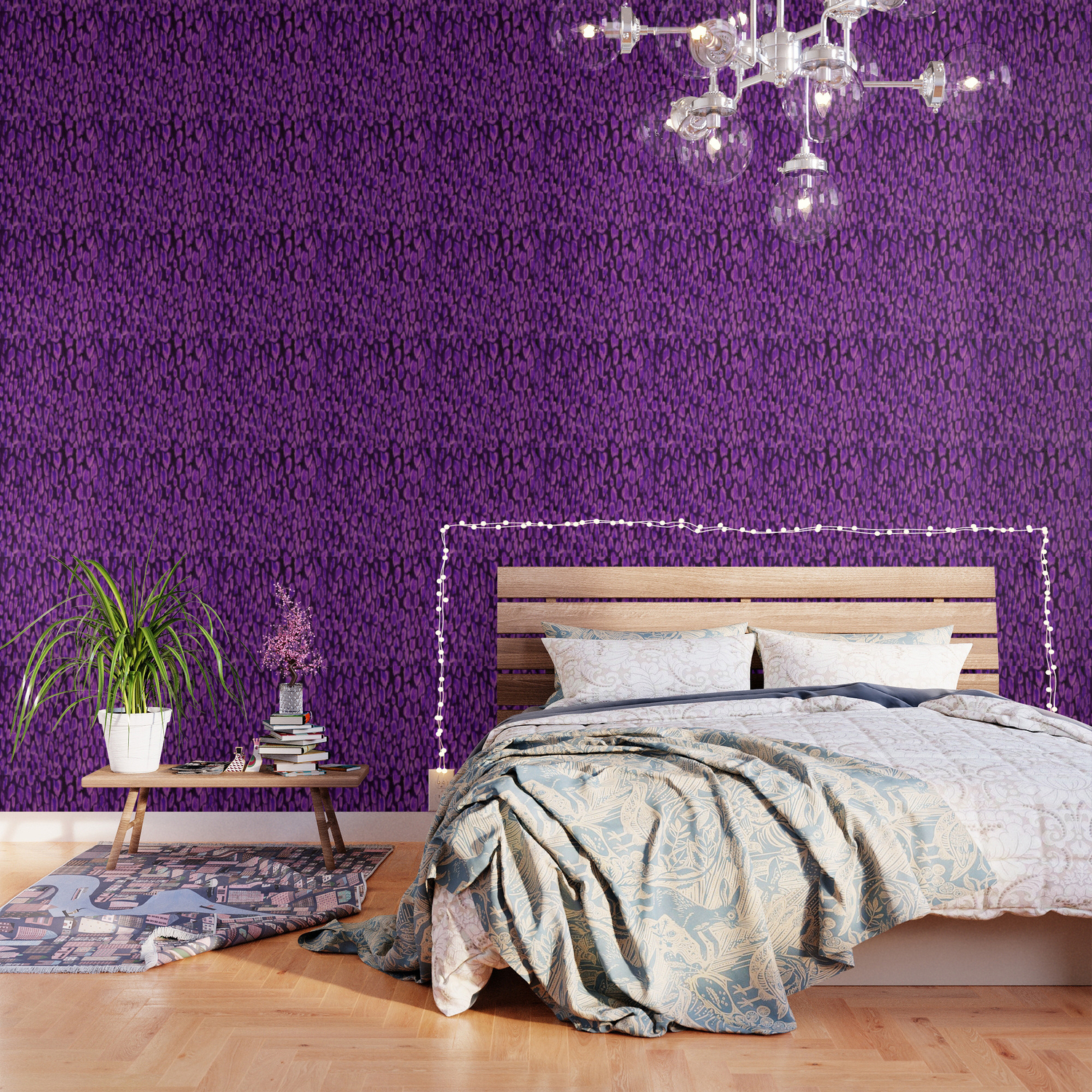 Purple Cheetah Print Wallpaper By Snsdesigns Society6