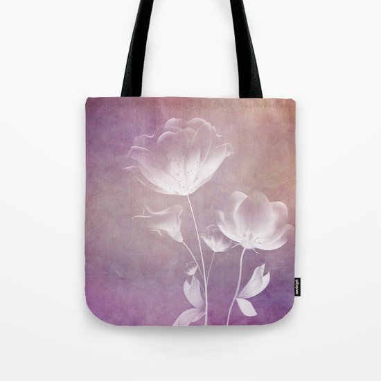 SATIN FLORAL Tote Bag