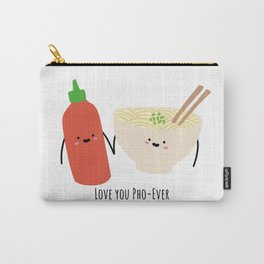 Love you PHO-ever Carry-All Pouch | Foodie, Thankyou, Couples, Digital, Punny, Funny, Drawing, Noodles, Wife, Cutegift 