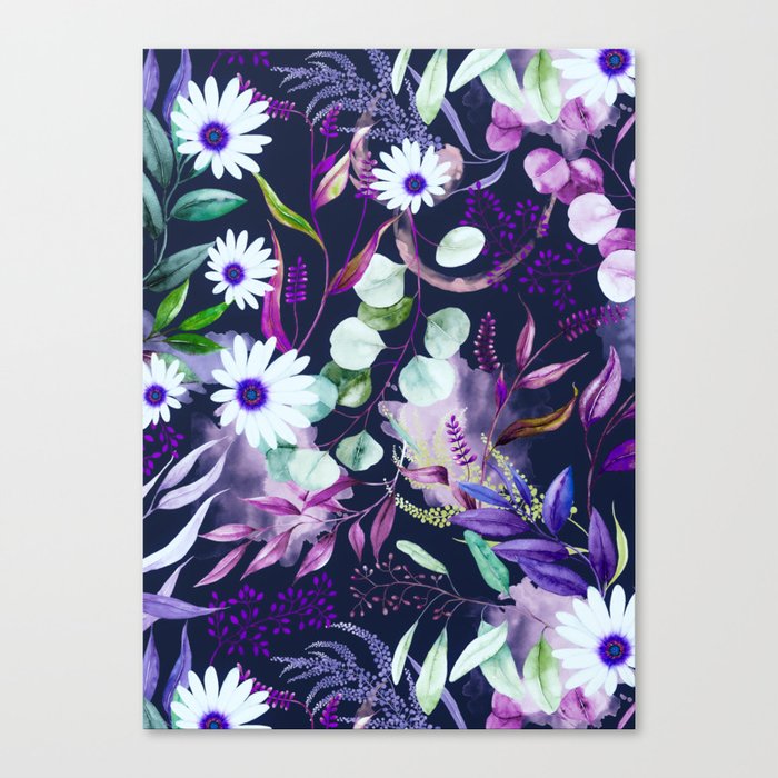 Dark violet garden 25 Canvas Print