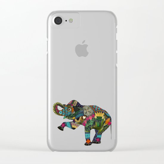 asian elephant white Clear iPhone Case